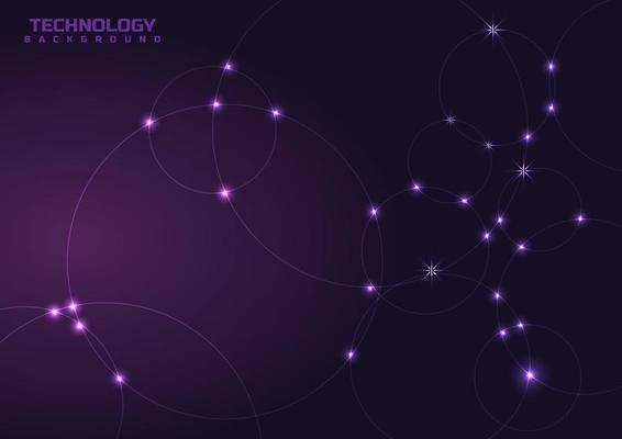 Dark Gradient Purple Glowing Dots Background 