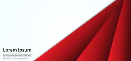 Red Overlapping 3d Triangle Shapes Background  vector