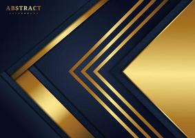 Navy and Gold Overlapping Triangles vector
