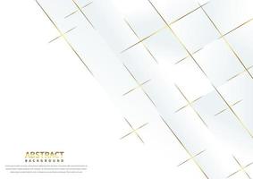 Abstact White Background with Gold Overlapping Lines  vector