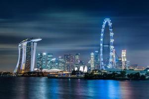 Singapore city at night photo