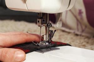 sewing at home sewing machine photo