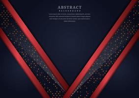 Abstract Dark Blue Background with Overlapping Shiny Red Accent and Dot Layers  vector