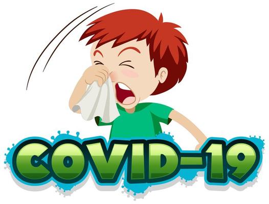 COVID-19 with Sick Boy Sneezing