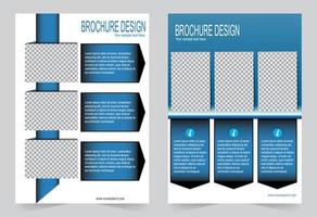 Blue cover with image space. vector