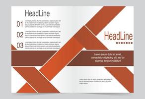 Headline annual report cover template. vector