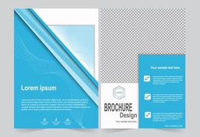 Blue annual report cover set.  vector