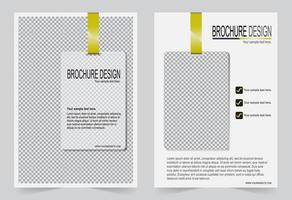 Cover flyer design white template. vector