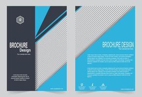 Blue cover for brochure template vector