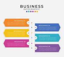 Modern arrow style colorful business infographic templates vector