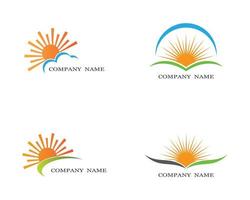 Sunrise logo set vector