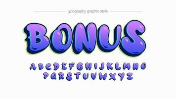 Purple Blue Bubble Cartoon Typography vector