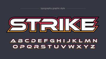 Yellow and Red Futuristic Techno Typography vector