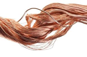 industria del alambre de cobre rojo foto
