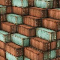 Lot's of cargo freight containers