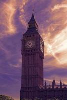 Big ben in London in the sunset photo