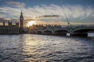 Sunset at Big Ben, Westminster, London photo