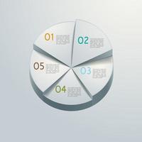 Modern circle with five options infographic design