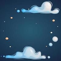 Beautiful clouds and stars in the night sky design
