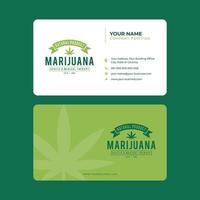 plantilla de tarjeta de visita creativa de marihuana vector