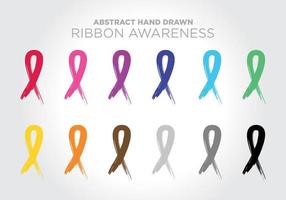 Abstract hand drawn Ribbon Awareness vector