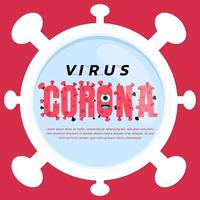 Corona Virus  or Coronavirus Themed Poster vector