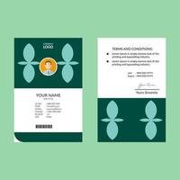 Cyan Elegant ID Card Design Template vector