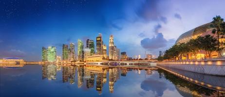 Singapore Skyline and view of Marina Bay photo