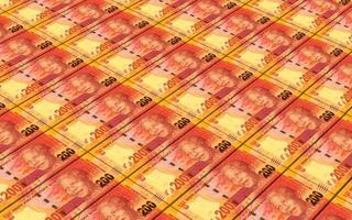 Rand sudafricano facturas pilas de fondo. foto