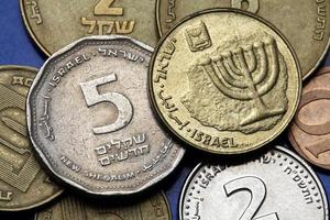 monedas de israel foto