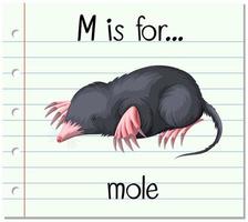 M is for Mole vector