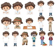 Boys Doing Different Activities vector