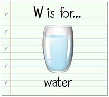 w es para agua vector