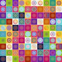 Set of patterns of mandalas vector