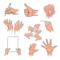 Collection of simple hand sketches vector