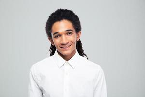 Portrait of a smiling young afro american businessman photo