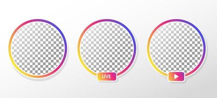 Gradient circle profile frame for live streaming
