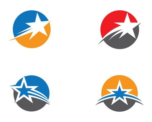 Circular star logo icon set 