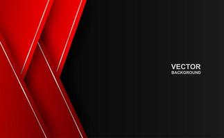 Gradient red overlapping triangle border on black vector