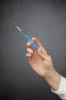 Hand of a doctor with syringe photo