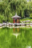 pabellón rojo jardín de loto templo del parque del sol beijing china foto