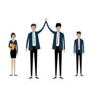 Business Teamwork with Different Business Groups vector