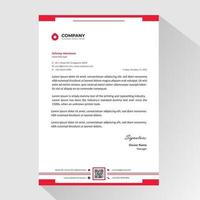 Business letterhead with red top and bottom borders vector