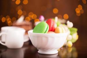Colorful macaroons photo