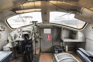 Driver cabin of a diesel locomotive photo