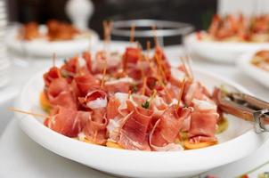 Platter with cured ham photo
