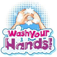 Wash Your Hands Poster Design vector