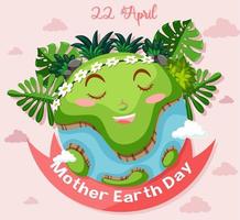 Poster design for mother earth day vector