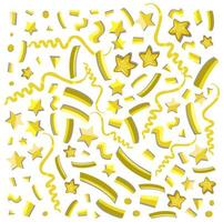 Seamless background pattern with stars and ribbons vector