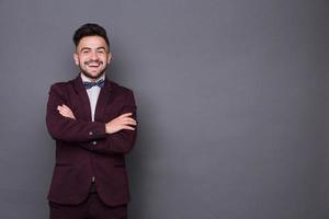 Hipster man in business suit photo